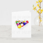 Grappige sarcastische biljartslogan die naar me ki kaart (Gele Bloem)