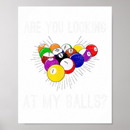 Grappige sarcastische biljartslogan die naar me ki poster (Voorkant)