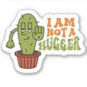 Grappige sarcastische cactus sticker (Voorkant)