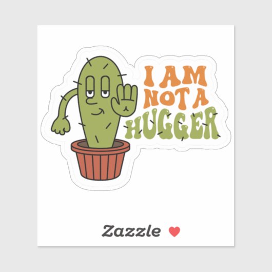 Grappige sarcastische cactus sticker (Vel)