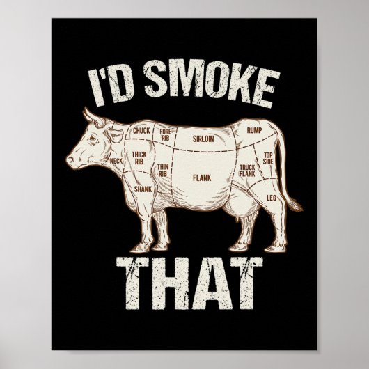Grappige sarcastische chef-kok slager Cook BBQ Ik  Poster (Voorkant)