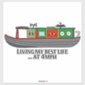 Grappige Sarcastische Citaat Eigenaar Smalboot Sticker (Vel)
