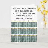 Grappige sarcastische citaat kaarsen gelukkige ver kaart (Gele Bloem)