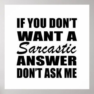 Grappige sarcastische citaten humor sarcasme intro poster