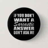 Grappige sarcastische citaten introvert humor sarc ronde button 5,7 cm (Voorkant)