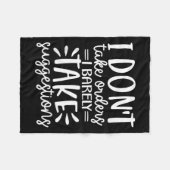 Grappige Sarcastische Geen Orders Aangenomen Beled Fleece Deken (Voorkant (Horizontaal))