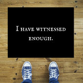 Grappige sarcastische "getuige genoeg" introverte  deurmat