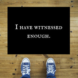 Grappige sarcastische "getuige genoeg" introverte deurmat