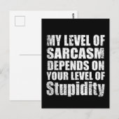 Grappige sarcastische gezegden bekende citaten briefkaart (Voorkant / Achterkant)