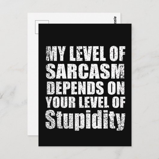 Grappige sarcastische gezegden bekende citaten briefkaart (Voorkant / Achterkant)