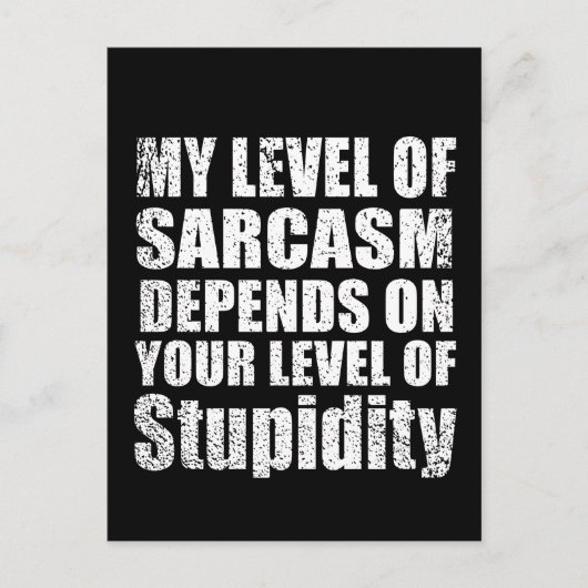 Grappige sarcastische gezegden bekende citaten briefkaart (Voorkant)