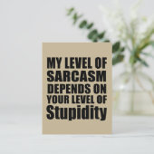 Grappige sarcastische gezegden bekende citaten briefkaart (Staand voorkant)