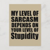 Grappige sarcastische gezegden bekende citaten briefkaart (Voorkant)