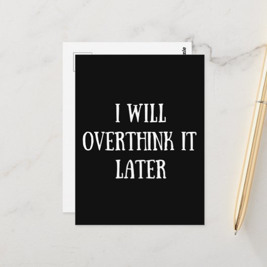 Grappige sarcastische gezegden bekende citaten briefkaart (Voorkant / Achterkant in situ)