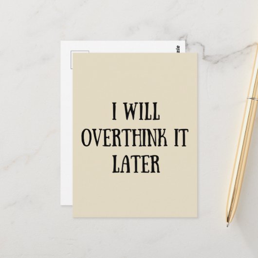 Grappige sarcastische gezegden bekende citaten briefkaart (Voorkant / Achterkant in situ)