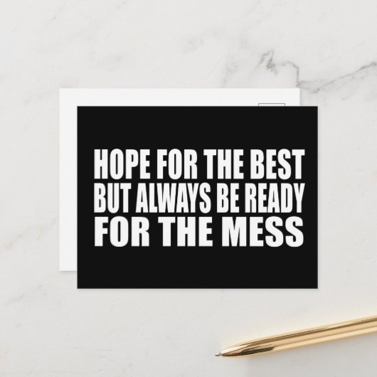 Grappige sarcastische gezegden bekende citaten feestdagenkaart (Voorkant / Achterkant in situ)