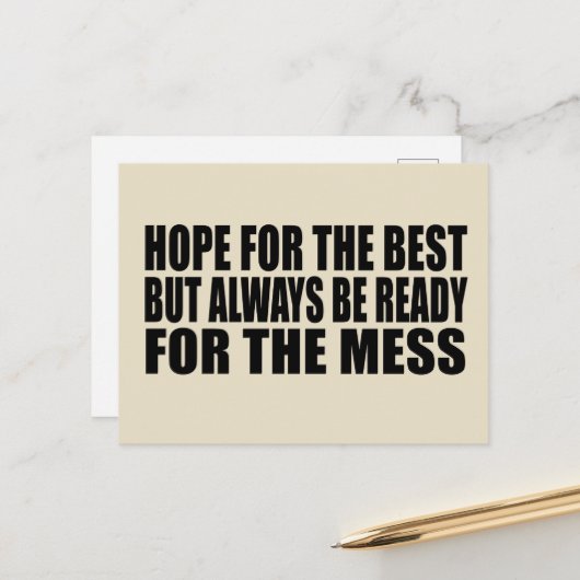 Grappige sarcastische gezegden bekende citaten feestdagenkaart (Voorkant / Achterkant in situ)