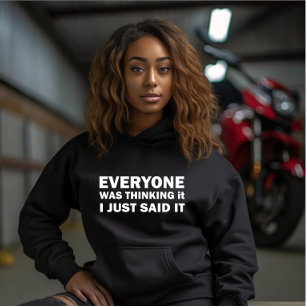 Grappige sarcastische gezegden bekende citaten hoodie