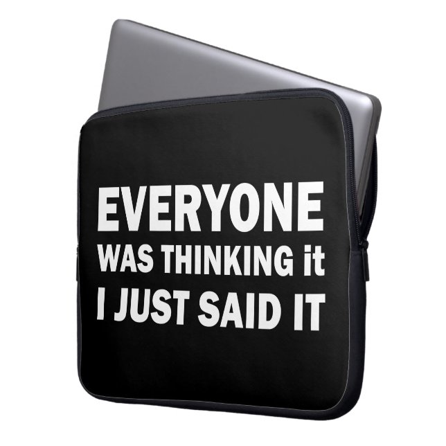 Grappige sarcastische gezegden bekende citaten laptop sleeve (Voorkant Links)