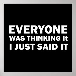 Grappige sarcastische gezegden bekende citaten poster