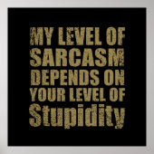 Grappige sarcastische gezegden bekende citaten poster (Voorkant)