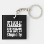 Grappige sarcastische gezegden bekende citaten sleutelhanger (Achterkant)