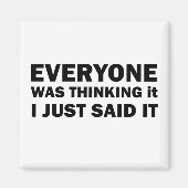 grappige sarcastische gezegden magneet (Voorkant)