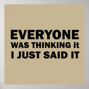 grappige sarcastische gezegden poster