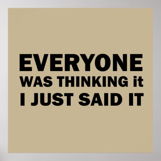 grappige sarcastische gezegden poster (Voorkant)