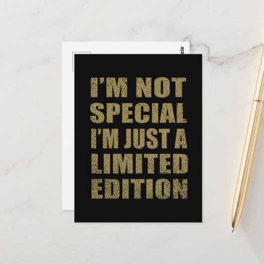 Grappige sarcastische gezegden volwassen humor int briefkaart (Voorkant / Achterkant in situ)