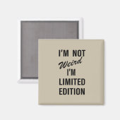 Grappige sarcastische gezegden zwart lettertype magneet (Voorkant / Achterkant)