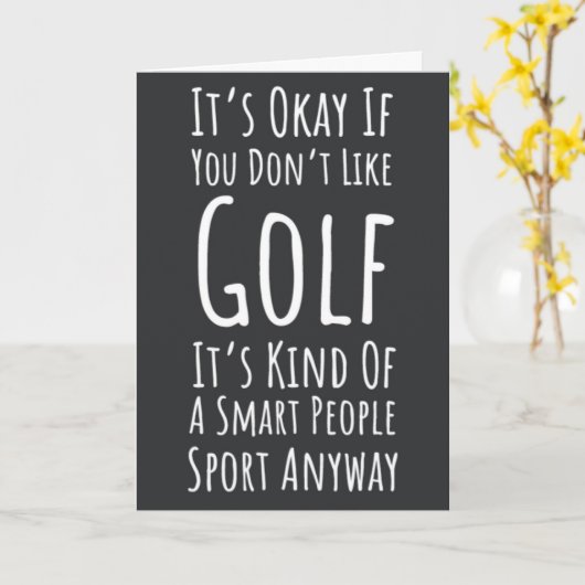 Grappige sarcastische golf Kaarten voor golfliefhe (Gele Bloem)