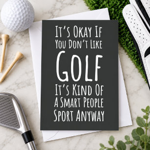 Grappige Sarcastische Golfkaarten Voor Golfliefheb Kaart