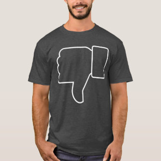 Grappige sarcastische grappen met duimen omlaag t-shirt