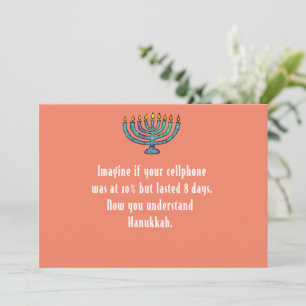 Grappige sarcastische Hanukkah Chanukah mobiele te Kaart