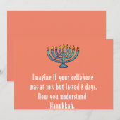 Grappige Sarcastische Hanukkah Chanukah Telefoon Q Kaart (Voorkant / Achterkant)