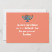 Grappige sarcastische Hanukkah Chanukah-telefoonqu Kaart (Voorkant)
