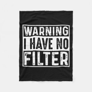 Grappige Sarcastische Heb Filter Offensieve Citate Fleece Deken