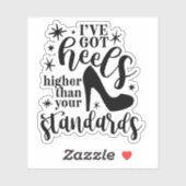 Grappige Sarcastische Hoge Hakken Uitknip Sticker (Vel)