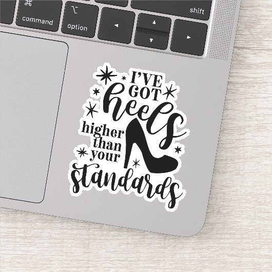 Grappige Sarcastische Hoge Hakken Uitknip Sticker (Detail)