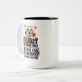 Grappige Sarcastische Hond Politieke Commentaar Cu Tweekleurige Koffiemok (Voorkant links)
