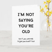 Grappige sarcastische humor onbeleefd oude vriend kaart (Gele Bloem)