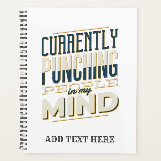 Grappige sarcastische Humor ponsen mensen in gedac Planner (Voorkant)