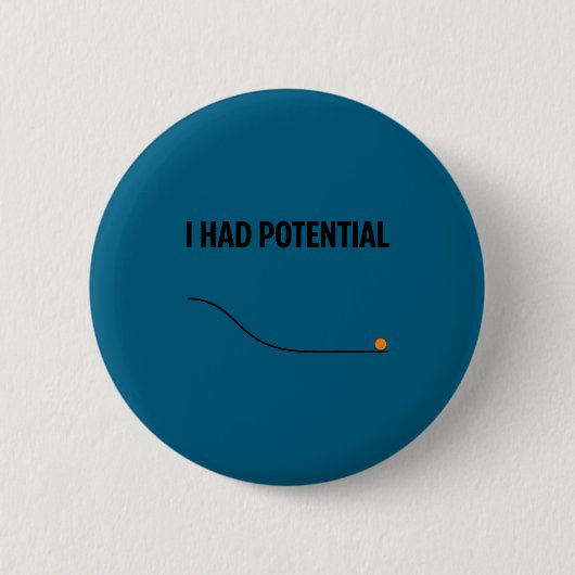 Grappige sarcastische ik had potentie leraar meme ronde button 5,7 cm (Voorkant)