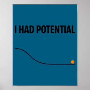 Grappige sarcastische ik had potentieel leraar mem poster