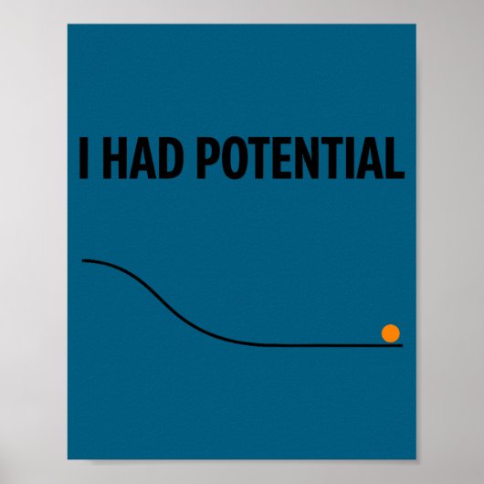 Grappige sarcastische ik had potentieel leraar mem poster (Voorkant)