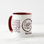 Grappige Sarcastische Ik heb geen inspirerende quo Mok (Voorkant links)