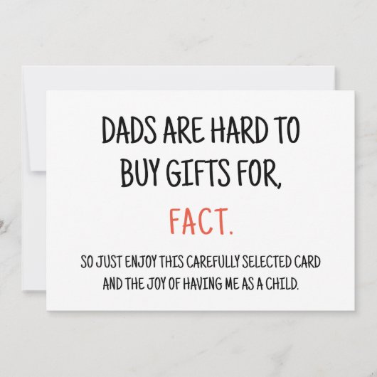 Grappige sarcastische Kaart voor papa (Voorkant)