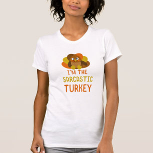 Grappige sarcastische kalkoen familie matching Tha T-shirt