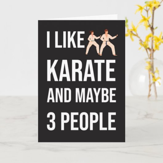 Grappige Sarcastische Karate Kaarten Martial Arts (Gele Bloem)